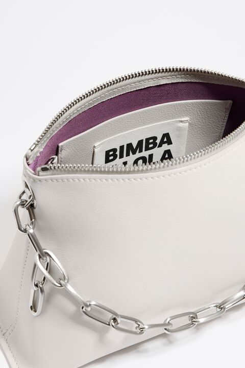 Bimba y Lola medium leather trapezium bag, Pink