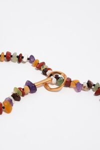 Matte gold stones necklace