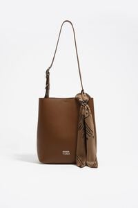 Brown esoteric scarf bag charm