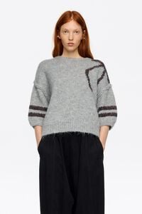 Kardigan balloon błyszczące nici jasnoszary