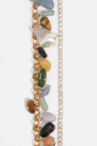 Multipstone bracelet crystals aged gold chain