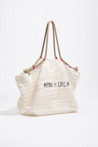 Large white paper shoulder bag