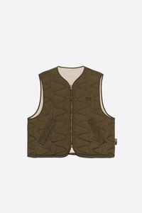 Chaleco reversible acolchado caqui