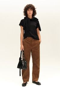 Caramel barrel cut trousers