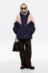 Ink drawstring waist down jacket