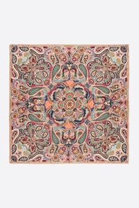 Fuchsia paisley and butterflies scarf