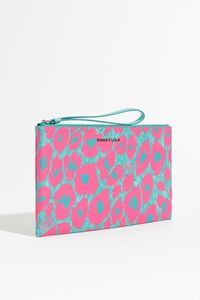 Turquoise blue Leopard card holder/coin purse