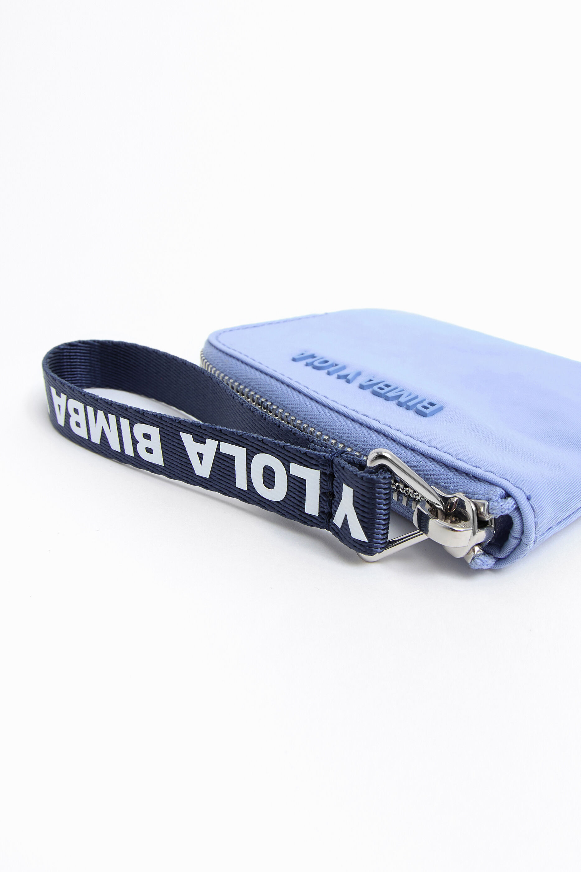 Monedero curvo S nylon azul pastel