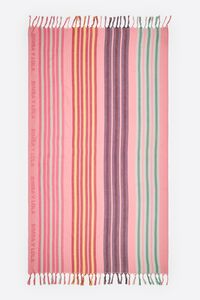 Pink striped towel