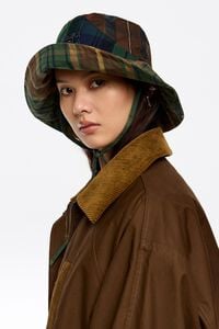 Gorro bucket patchwork cuadros algodón