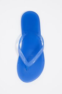 Blue semi-transparent flip-flop