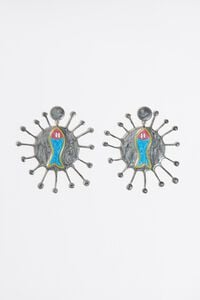 Pendientes pez esmaltado multicolor