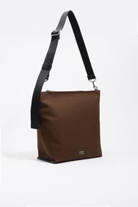 Large dark khaki waxed gabardine Carlino bag