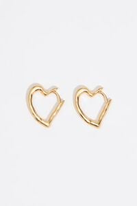 Pendientes aro coraz&oacute;n textura