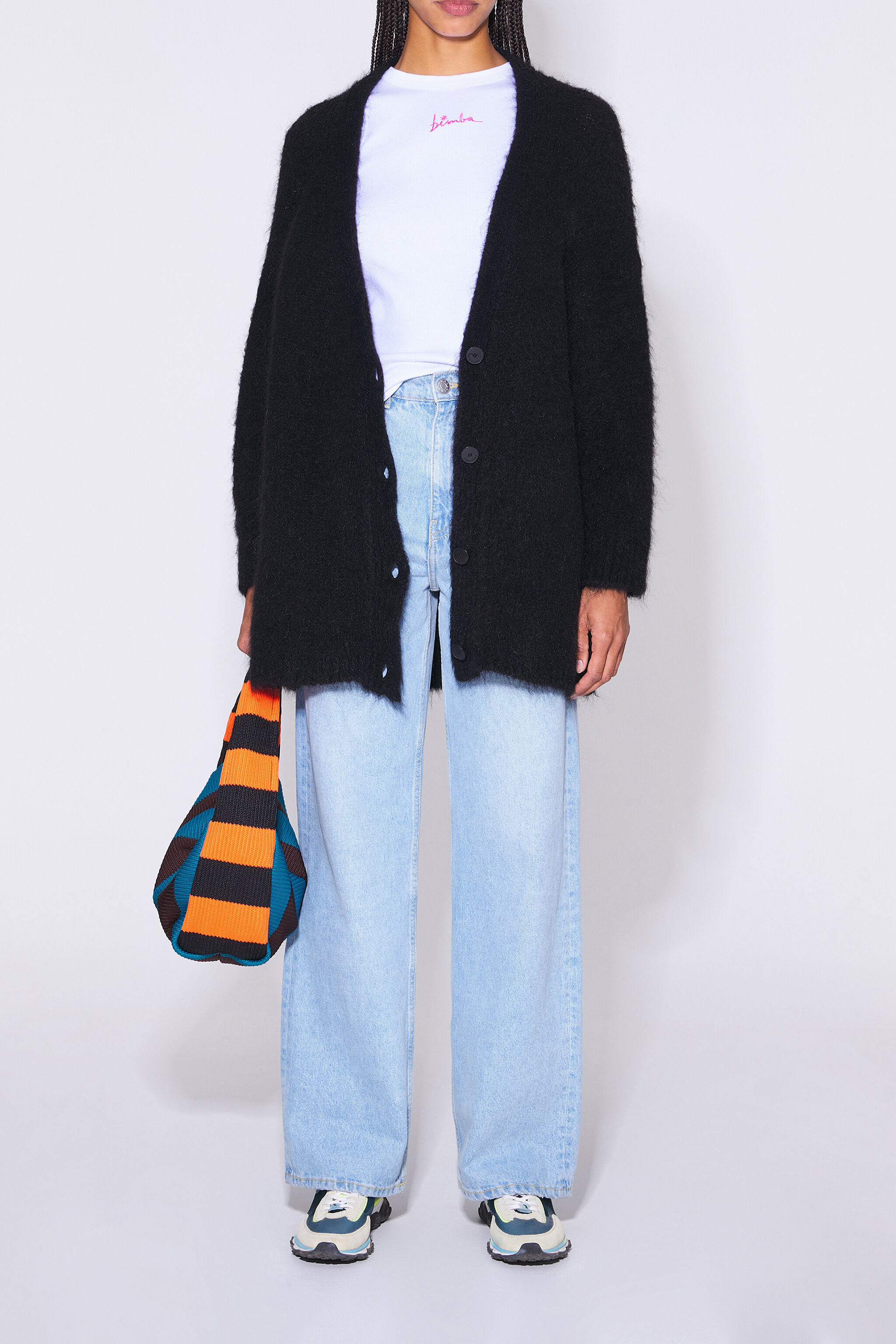 Black mohair cardigan