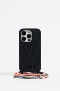 Funda iPhone 15 Pro silicona logo negra