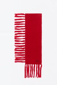 Red knit scarf