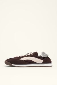 Sneaker 13 06 Spaltleder Nylon Weinrot