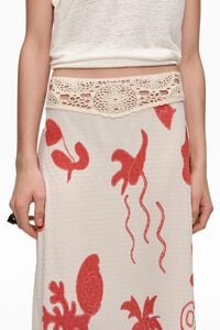 Falda cintura crochet Sand Red