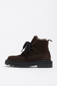 Botki sznurowane dwustronna brązowe