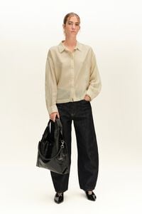 Sand boxy stone shirt