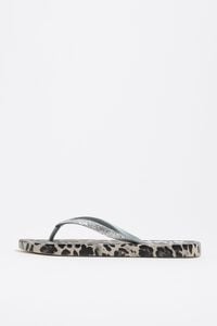 Chancla flip flop Leopard gris