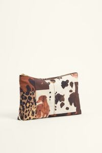Neceser sobre mediano nylon patchwork chocolate