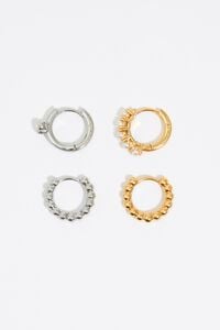 Set 4 pendientes aro dorado y plateado