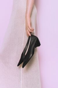 Salón tacón medio piel marrón chocolate