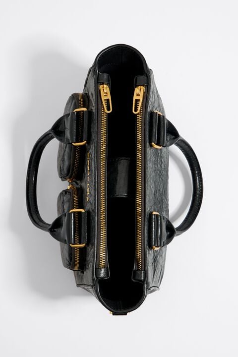 Leather handbag Bimba y Lola Black in Leather - 19188233