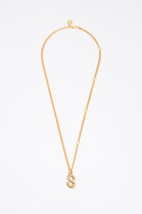 Gold letter S chain necklace