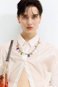 Collar cord&oacute;n multicolor charms jungla