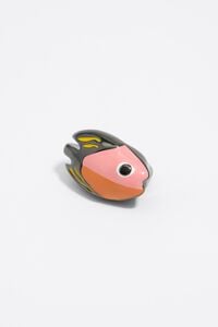 Anillo pez rosa y negro