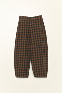 BARREL &ndash; Pantal&oacute;n vaqueiro cadros chocolate cintura axustable