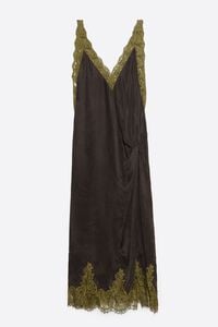 Vestido lencero nudo negro lavado