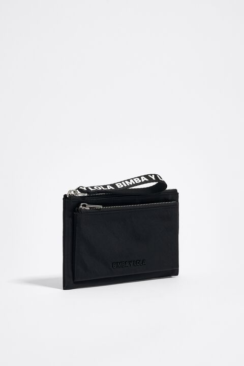 M black nylon purse