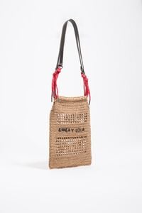 Small natural paper shoulder bag