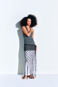 Vestido bimat&eacute;ria malha branco