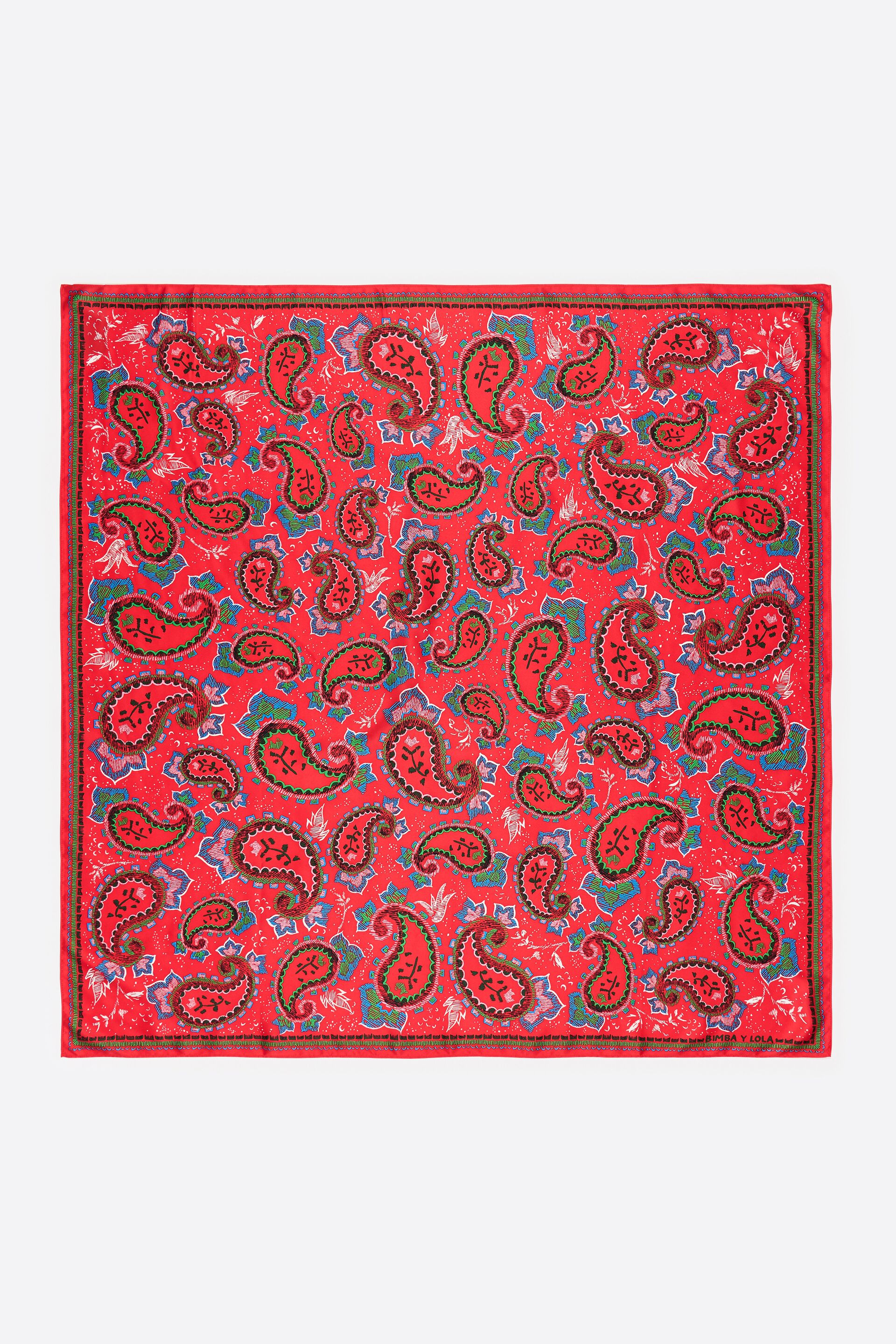 Red Paisley Silk Scarf Silk Scarf in Deep Red Paisley | Soho Scarves main image 2