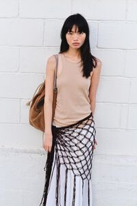 Saia fruncida con volume algod&oacute;n branca