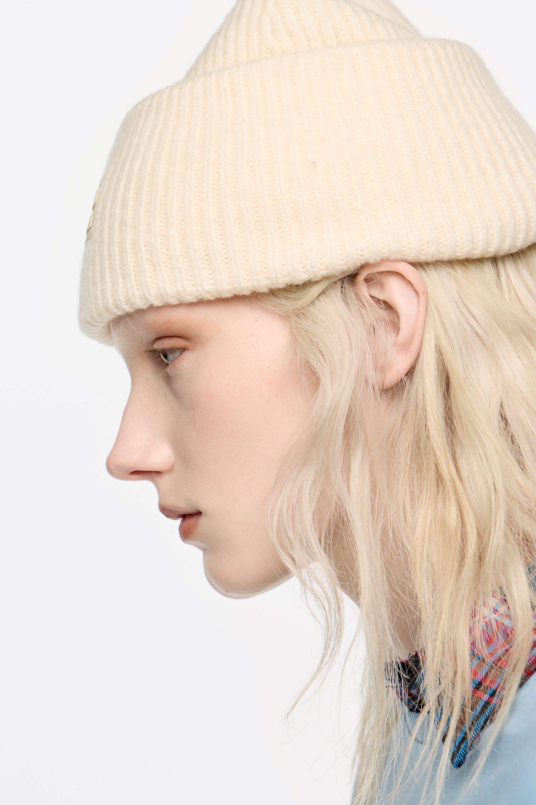 Ivory knit hat