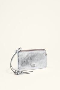 Small silver leather purse