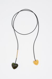 Multicolor resin hearts necklace