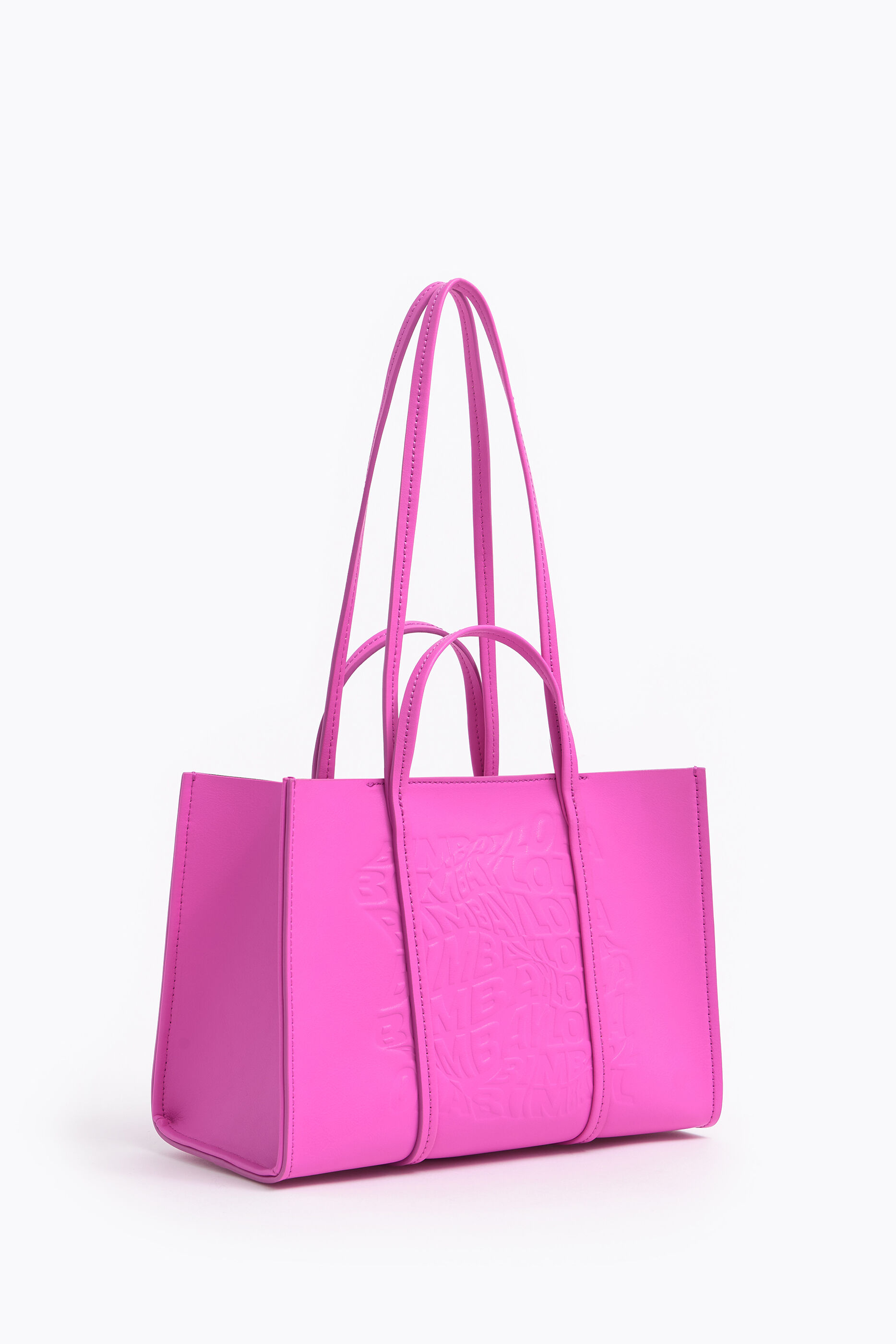 pink shopper handbag