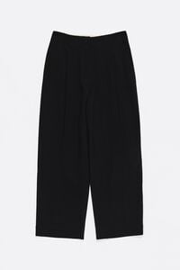 Black darted ankle-length trousers
