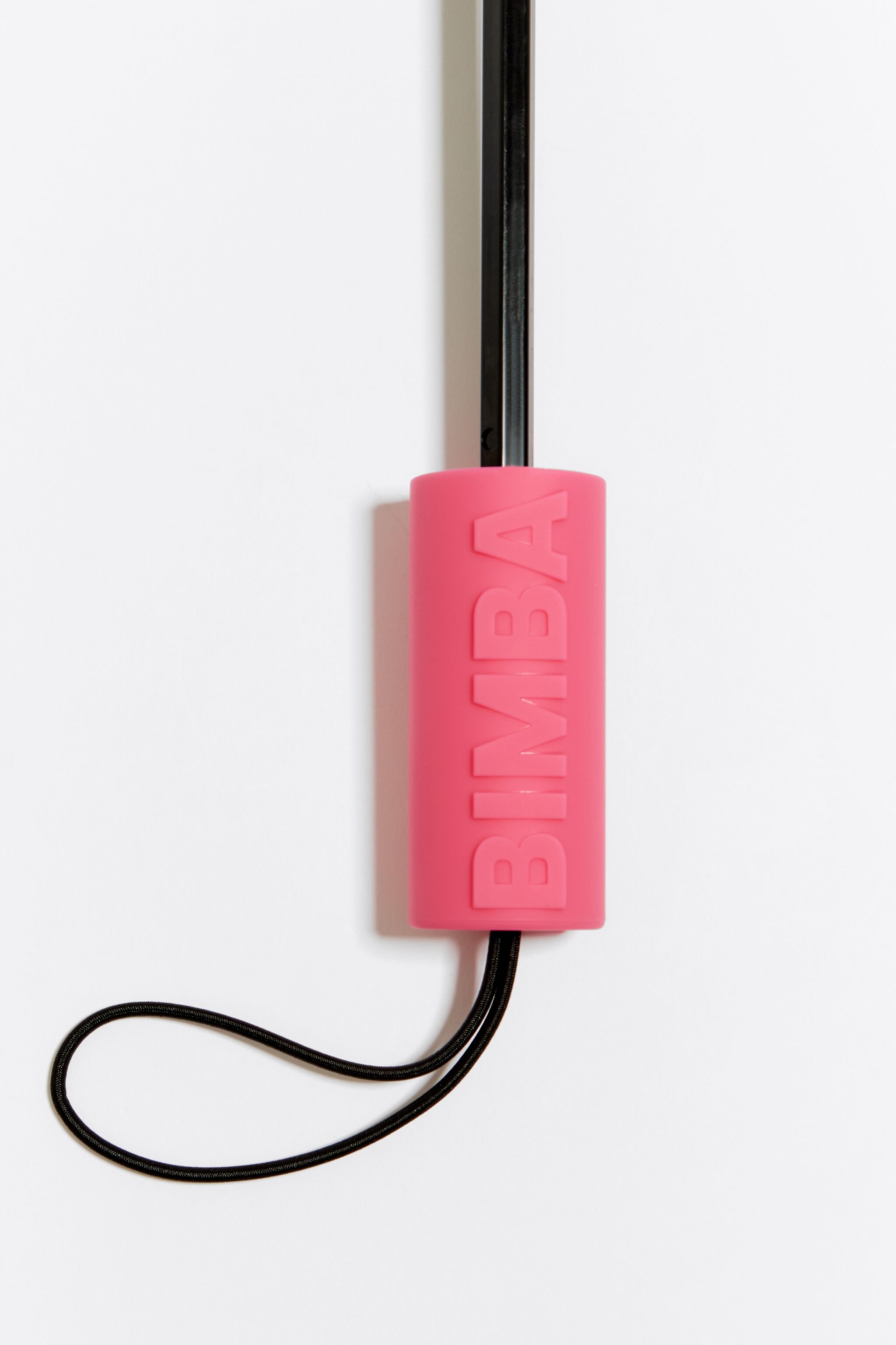Black umbrella fuchsia handle