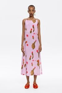 Vestido linea A Cactus rosa