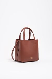 Small walnut leather Chihuahua bag