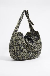 Bolsa shopper grande nylon Leopard caqui