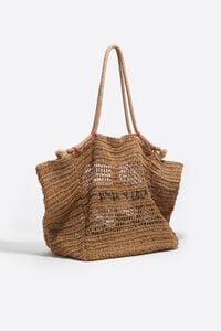 Large dark natural paper shoulder bag